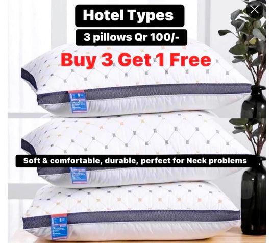 "3+1 free pillows Qr 100" Hotel type pillows